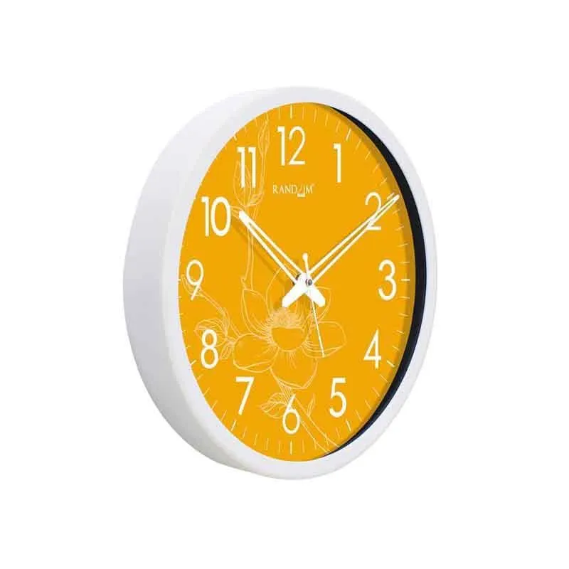 Yellow Bloom Wall Clock