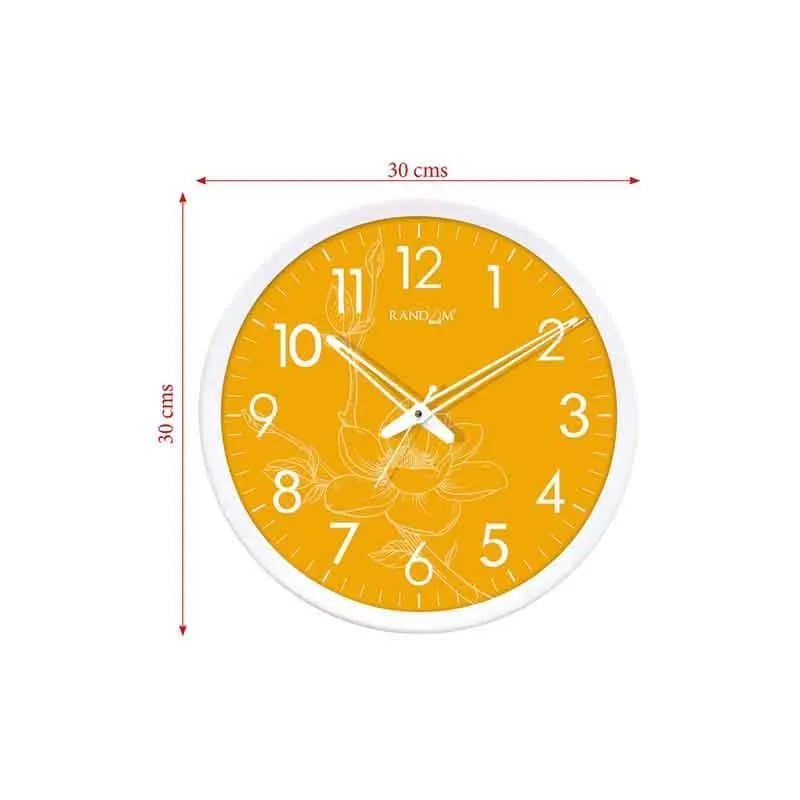 Yellow Bloom Wall Clock