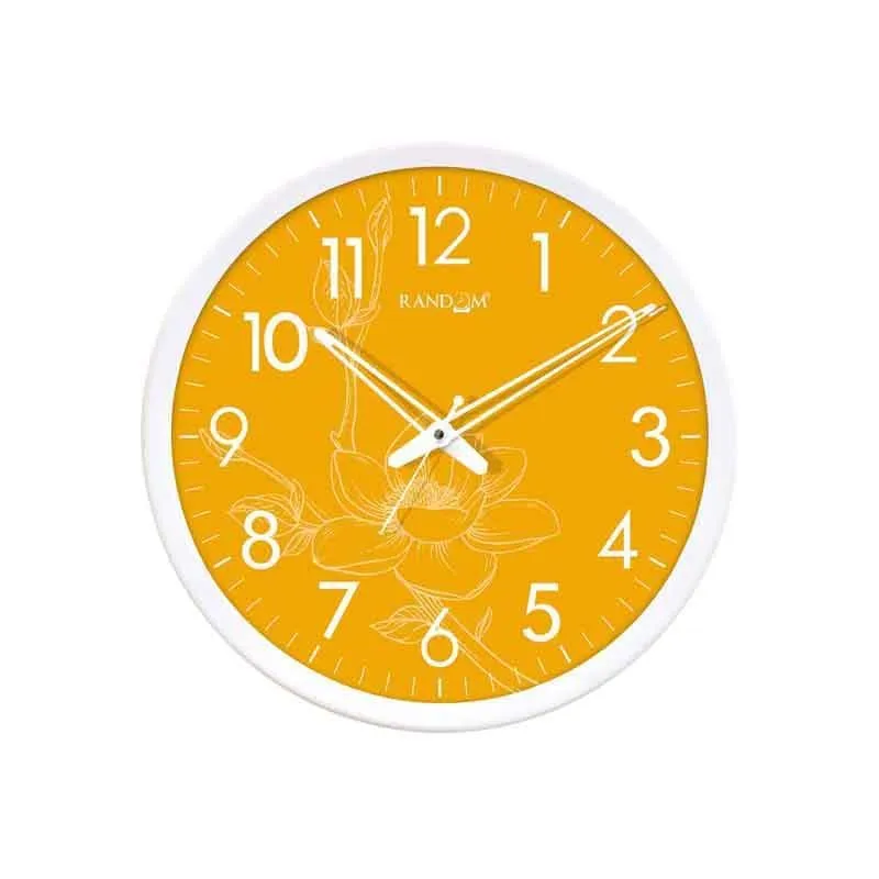 Yellow Bloom Wall Clock