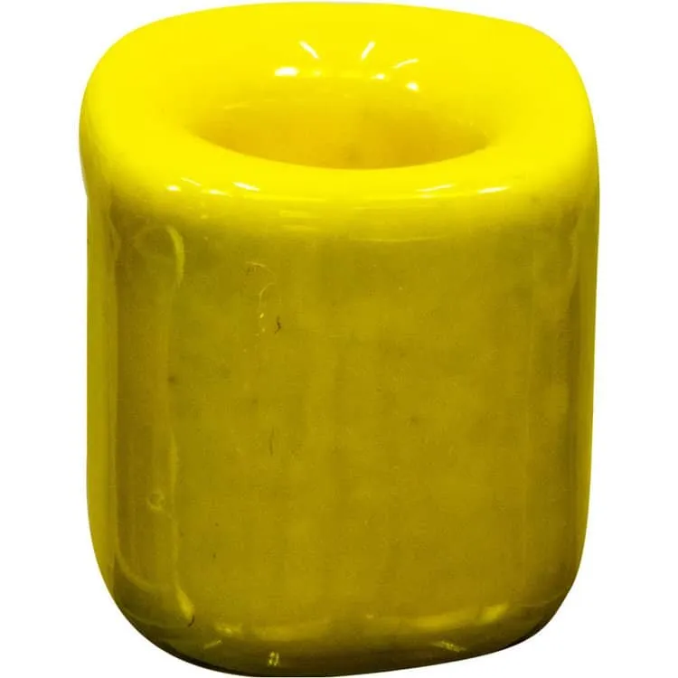 Yellow Ceramic Chime Candle Holder