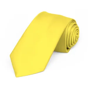 Yellow Premium Slim Necktie, 2.5" Width