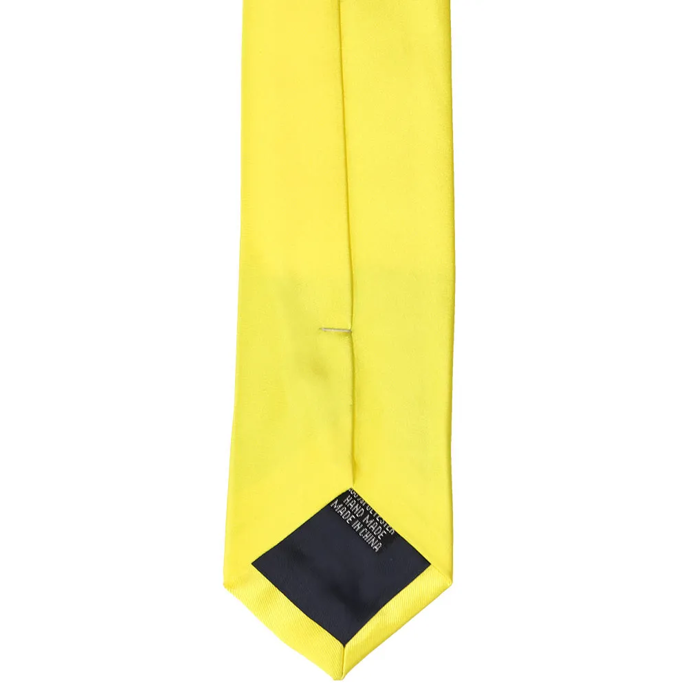 Yellow Premium Slim Necktie, 2.5" Width